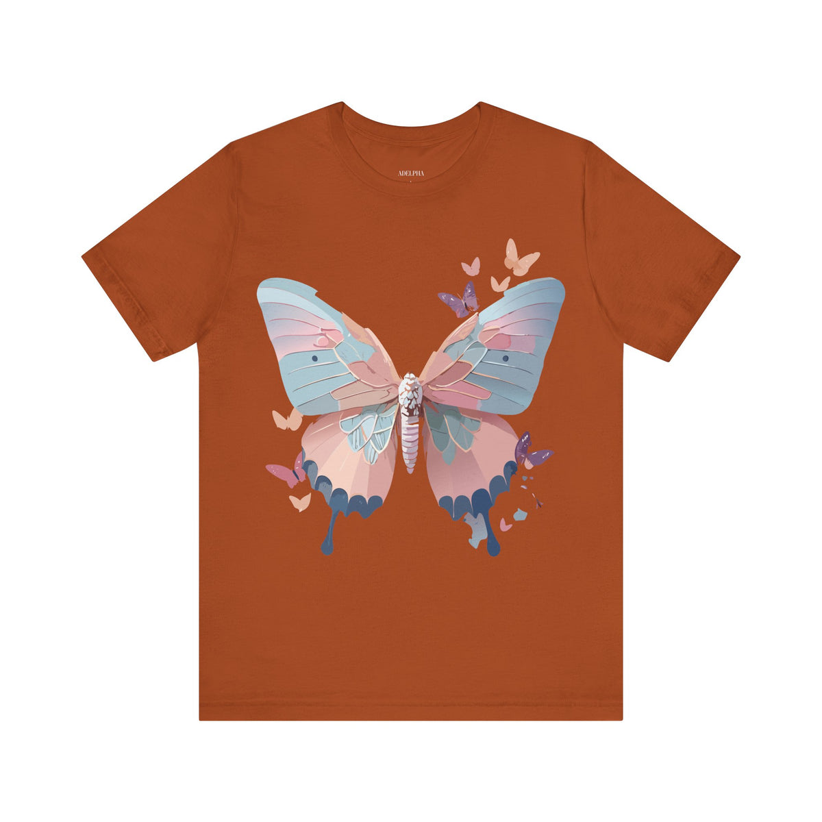 Butterfly Graphic Unisex Cotton Bella+Canvas Tee with Art Design n75