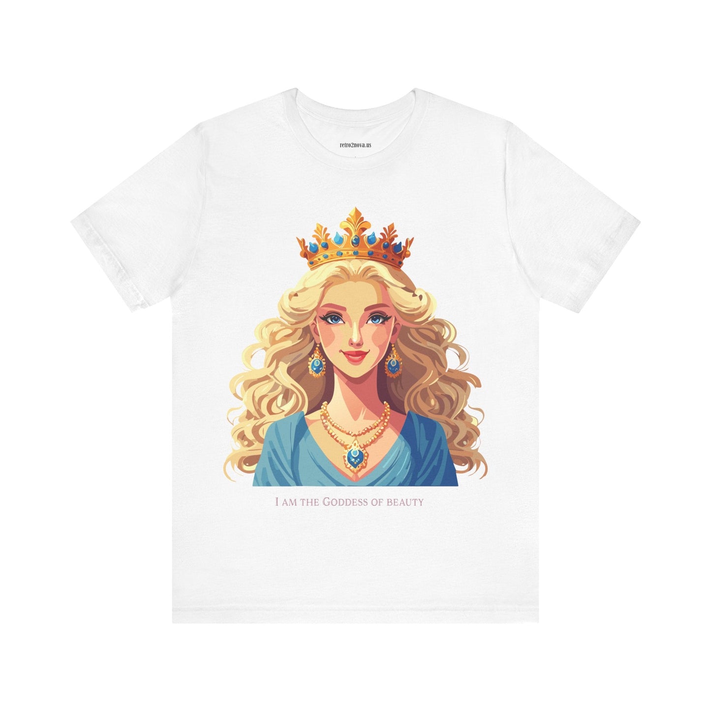 Goddess Graphic Cotton Tee Unisex Short Sleeve By Retro2Nova Original Art Vintage Inspired