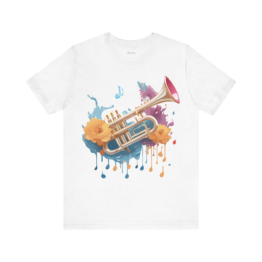 Music Graphic Unisex Cotton Bella+Canvas Tee with Art Design m153