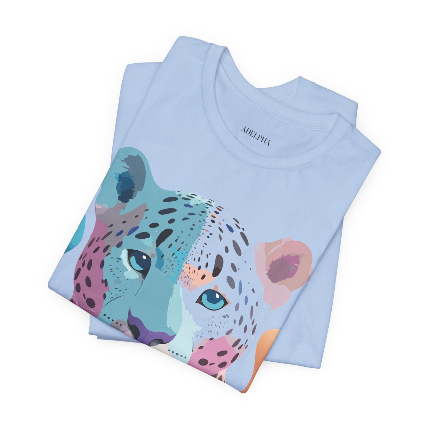 Adelpha Graphic Tee Cheetah Print Unisex Jersey Short Sleeve Shirt Vintage Art