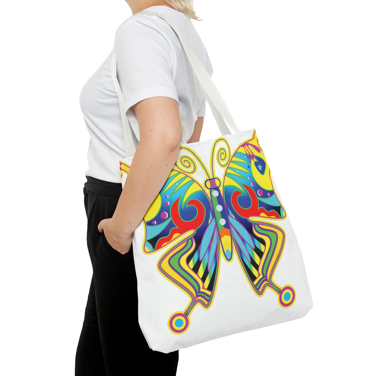 Canvas Bag with Butterfly Prints