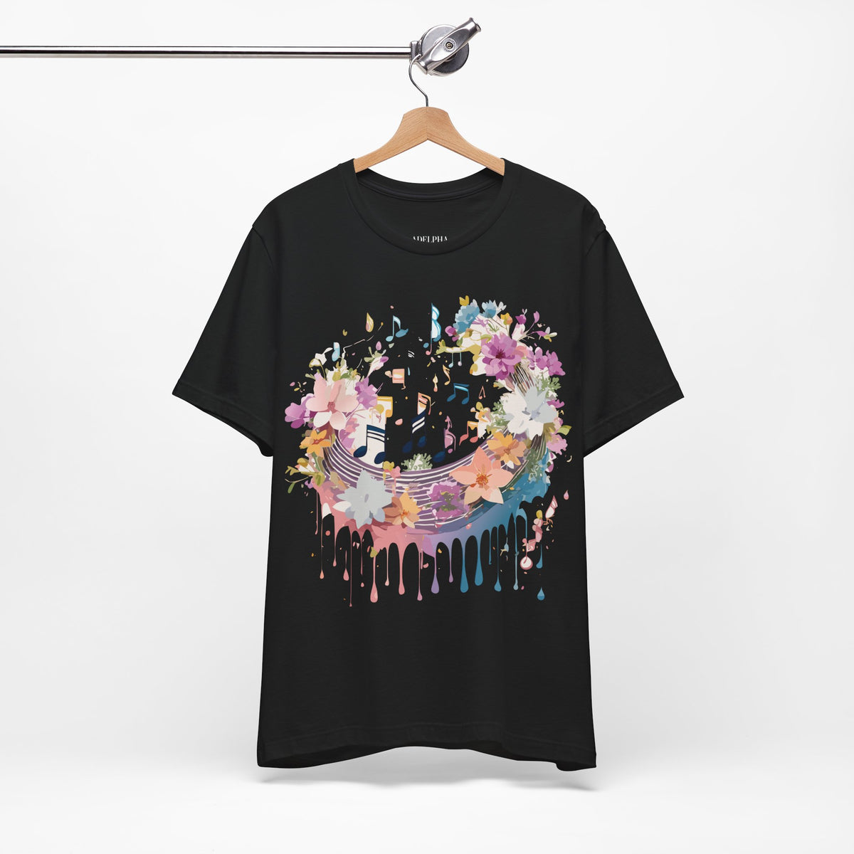Music Graphic Unisex Cotton Bella+Canvas Tee with Art Design n152