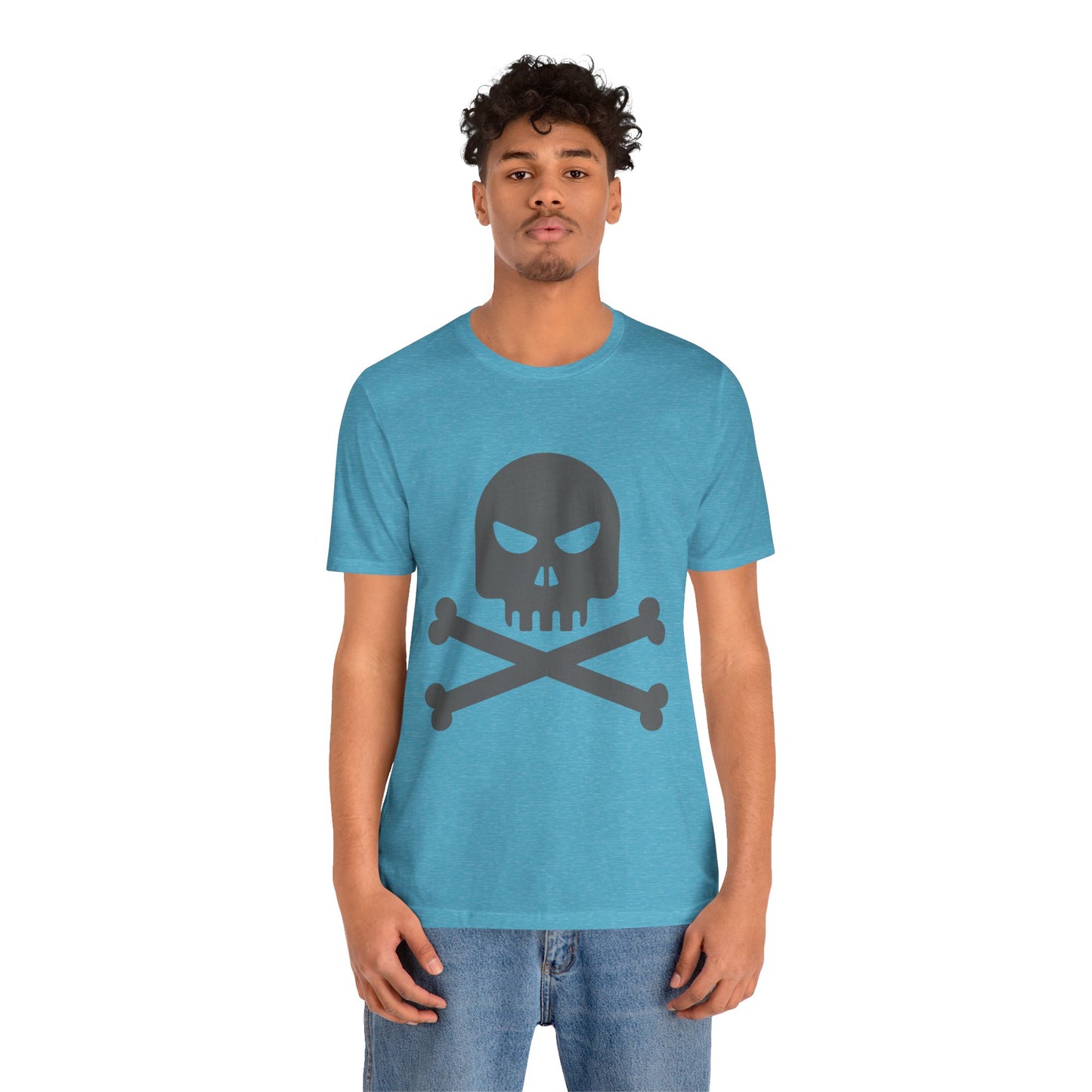 Unisex-T-Shirt aus Baumwolle mit Totenkopf