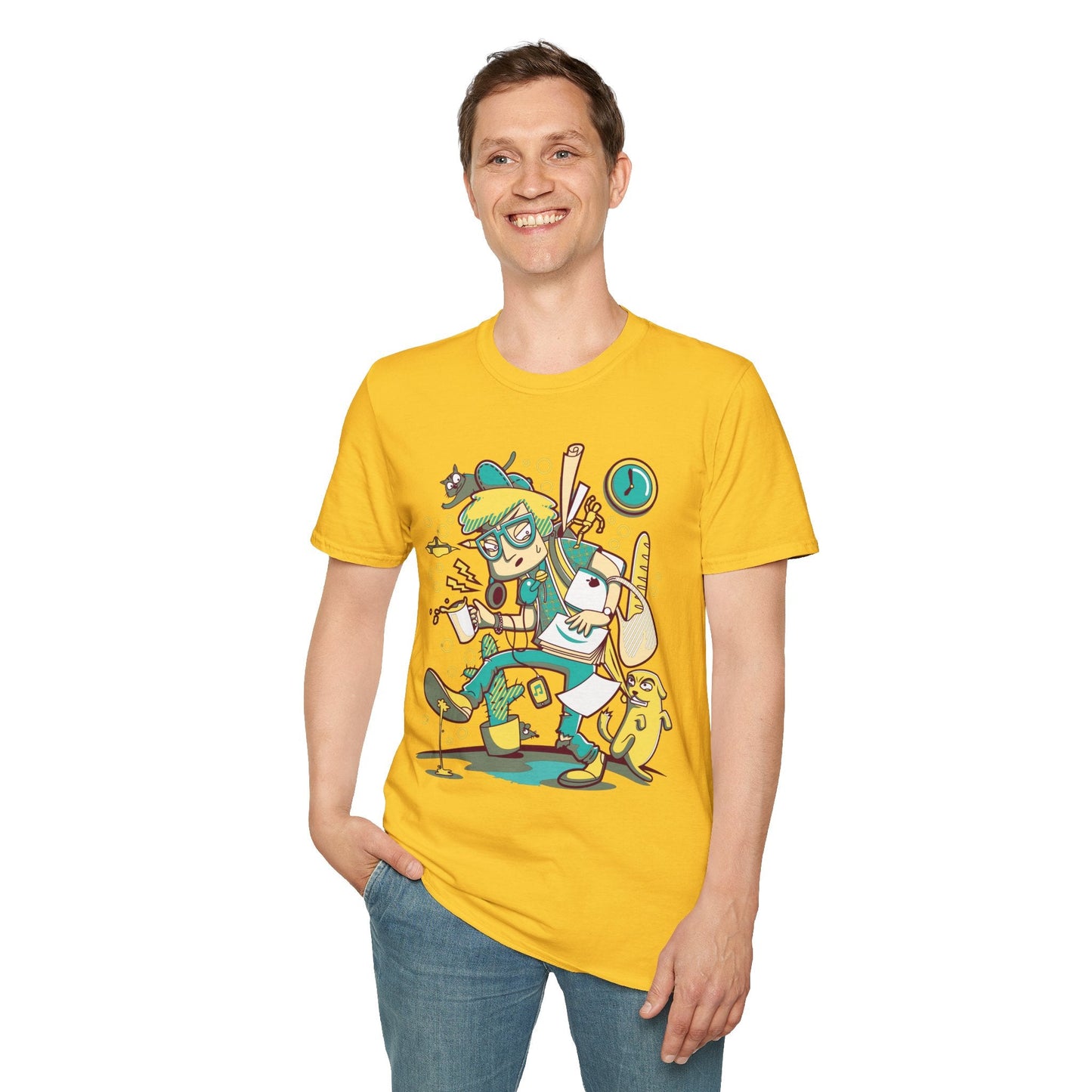 Cartoon T Shirt Animation T Shirt Funny Tee Shirt Unisex Gildan Softstyle 64000 Cotton Tee