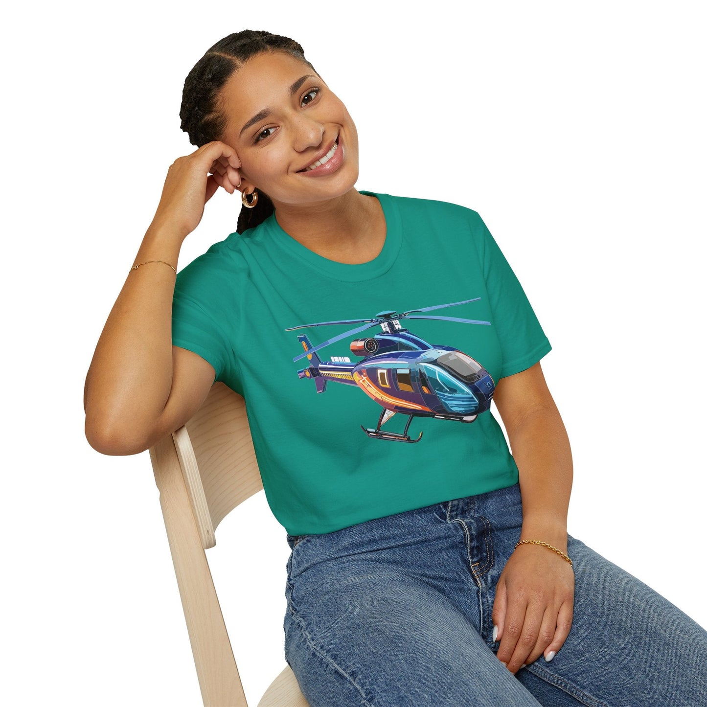 Chopper Helicopter Shirt Unisex T Shirt Softstyle 100 Percent Cotton Comfort Wear