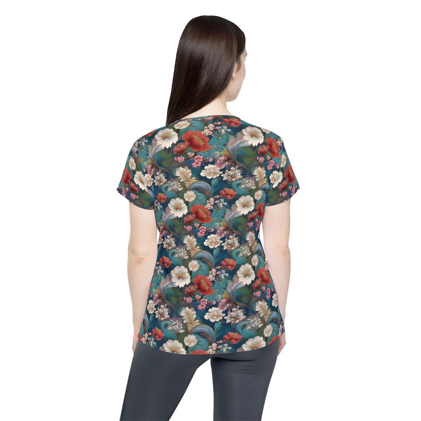 Women Poly Shirt with Floral Print F331