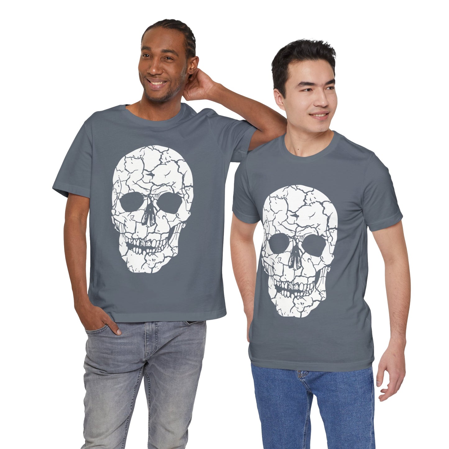 Unisex Cotton Tee Shirt with Skull