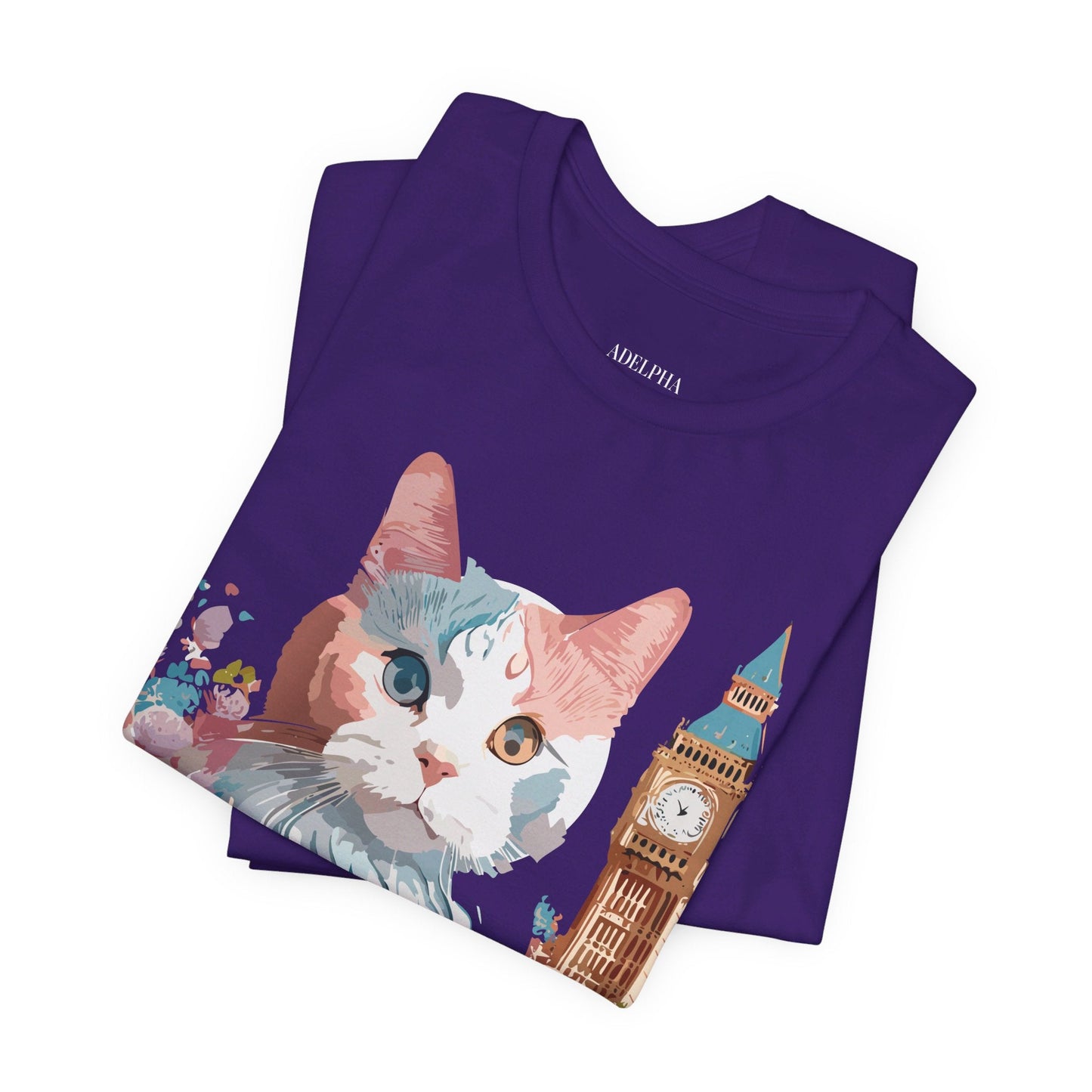 Unisex Cat Graphic Tee With Vintage Inspired Art By Adelpha Brand