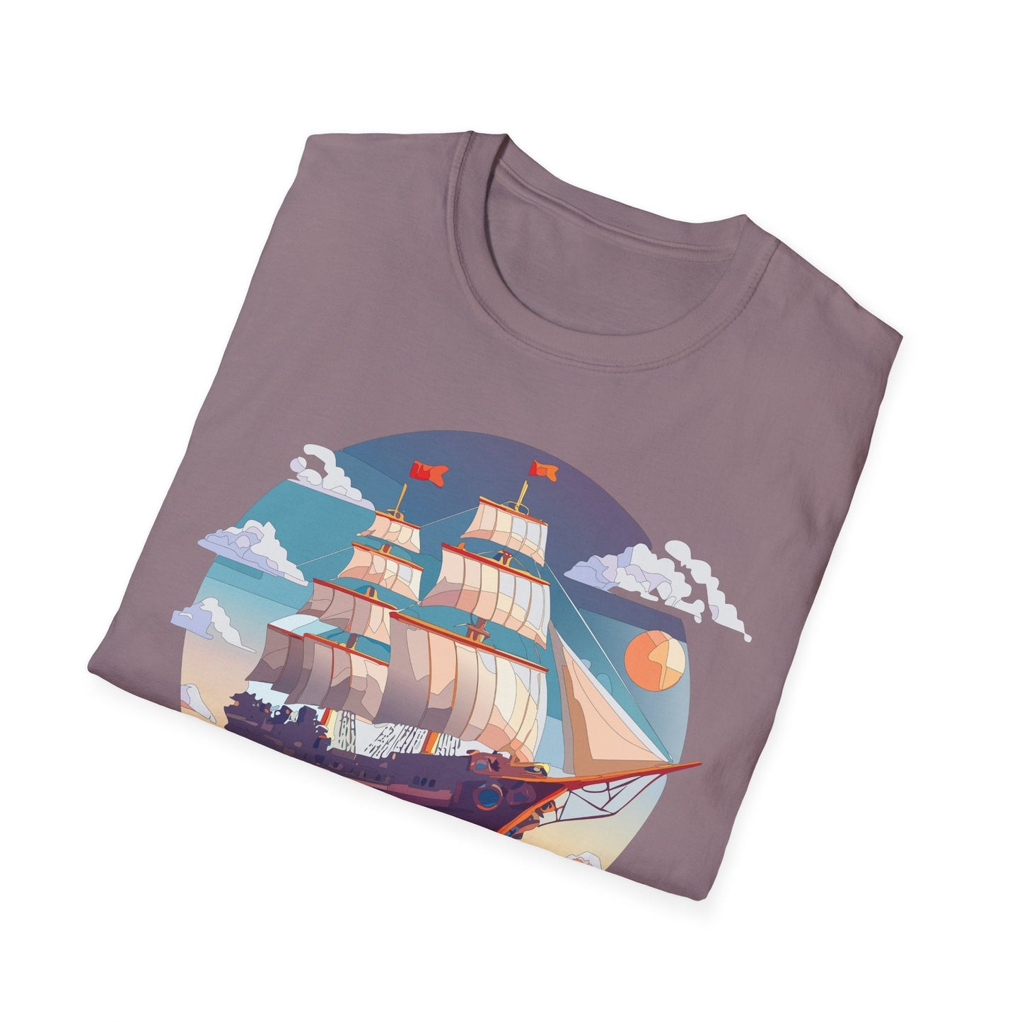 Nautical Ship T Shirts Frigate T Shirts Vessel Tee Shirt Unisex Softstyle T Shirt
