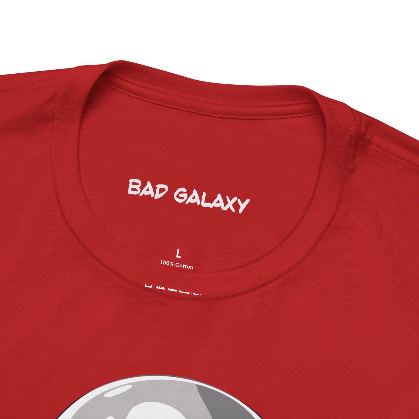 Tee Shirt With Alien From Bad Galaxy 100 Percent Cotton Made To Order Eco Friendly Inks Tee