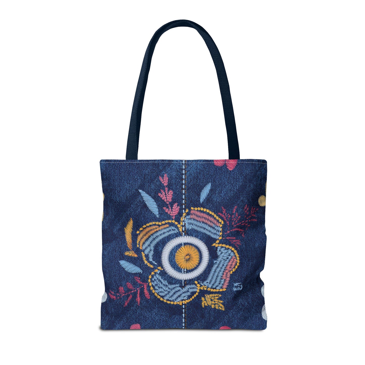Denim Fabric Imitation Print Unisex Canvas Bag Poly Spun 3 Sizes Tote Bag 159-9