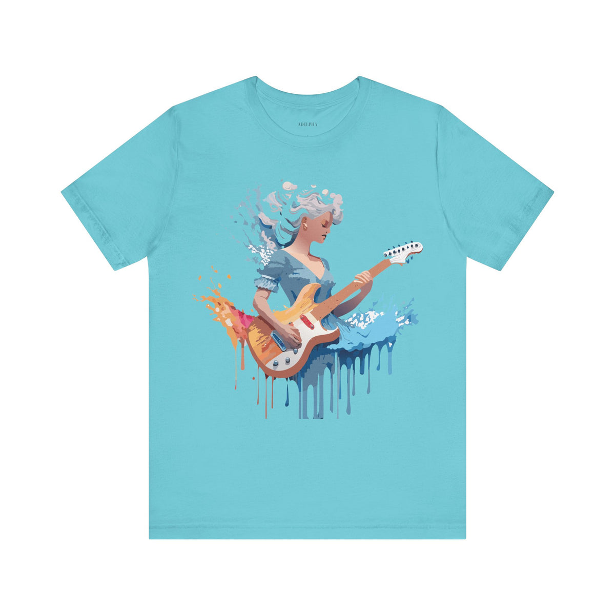 Music Graphic Unisex Cotton Bella+Canvas Tee with Art Design m141