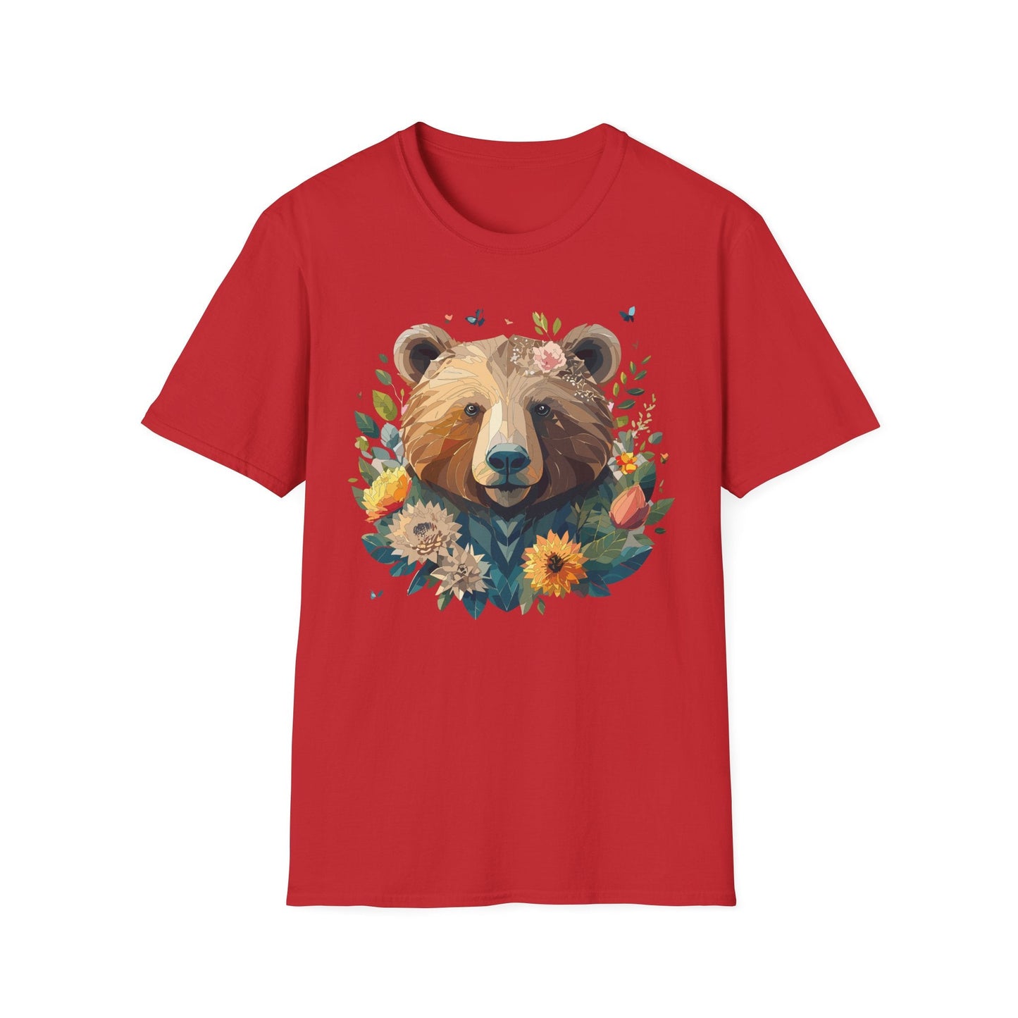 Bear T Shirt Unisex Teddy Bear Tee Gildan Softstyle 64000 100 Percent Ring Spun Cotton