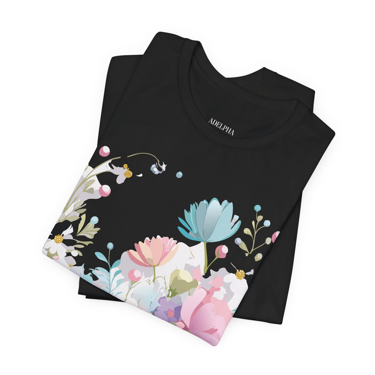 Floral Graphic Tee Shirt - Bella+Canvas Unisex 100 Cotton 22