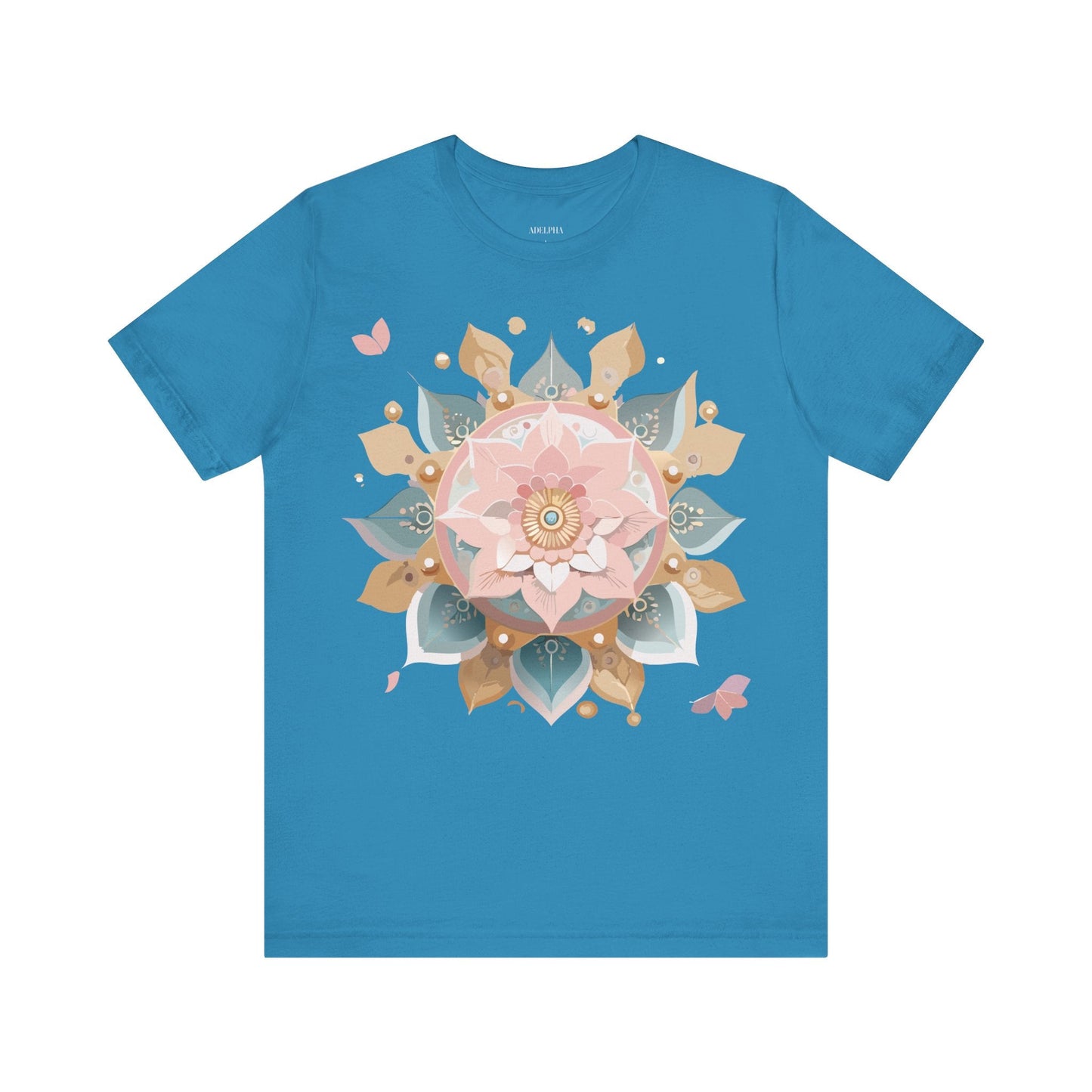 Mandala Graphic Unisex 100 Cotton Vintage Floral Artwork Tee 12