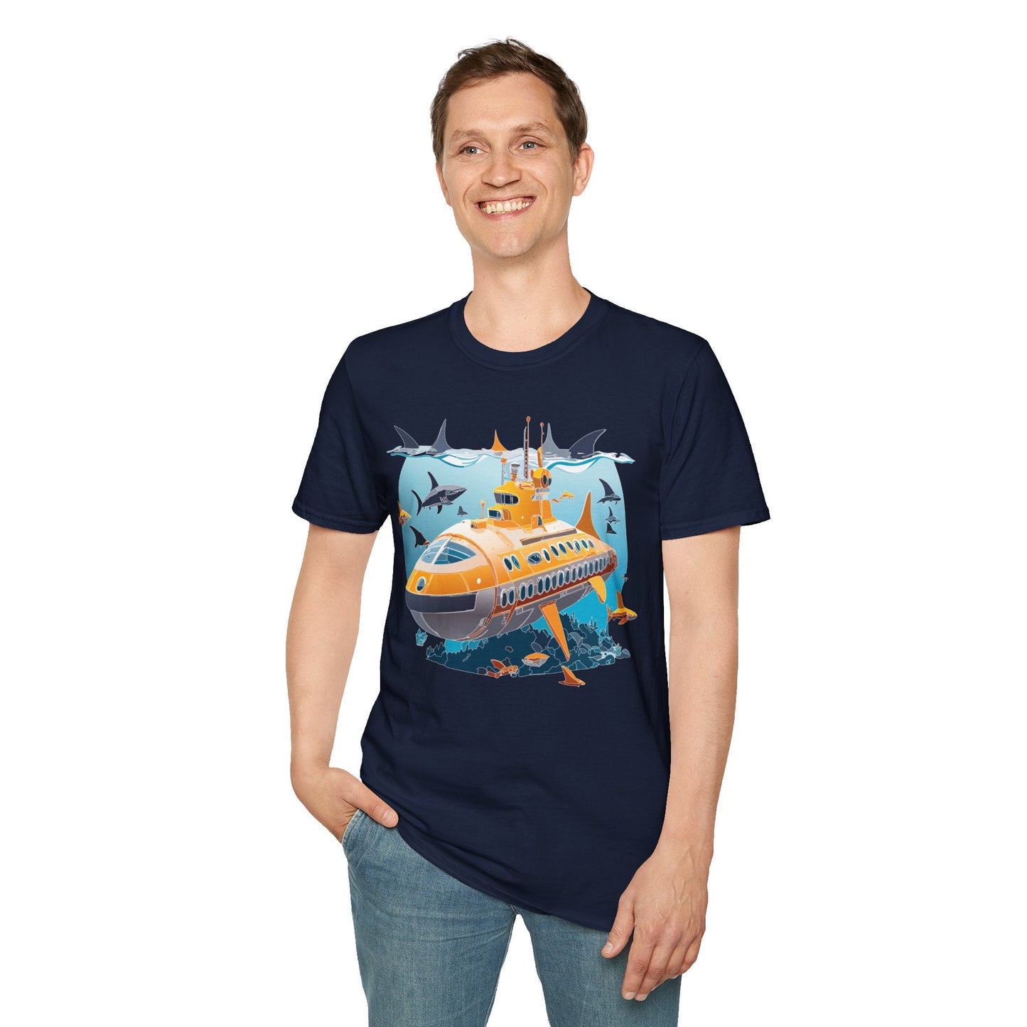 Ocean Graphic Unisex Softstyle Cotton Tee 14