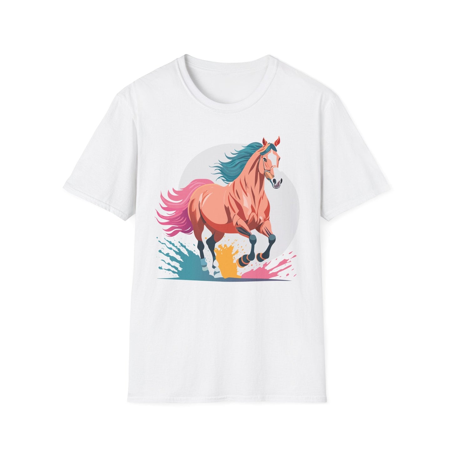 Unisex Horse Shirt Tee Gildan Softstyle 64000 Premium Ringspun Cotton