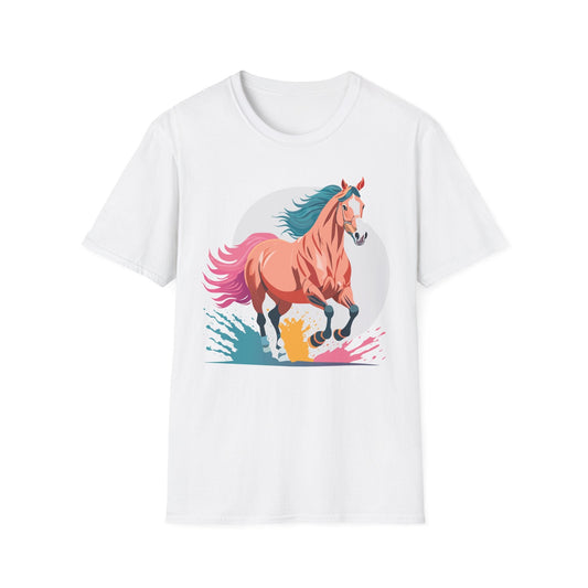 Unisex Horse Shirt Tee Gildan Softstyle 64000 Premium Ringspun Cotton