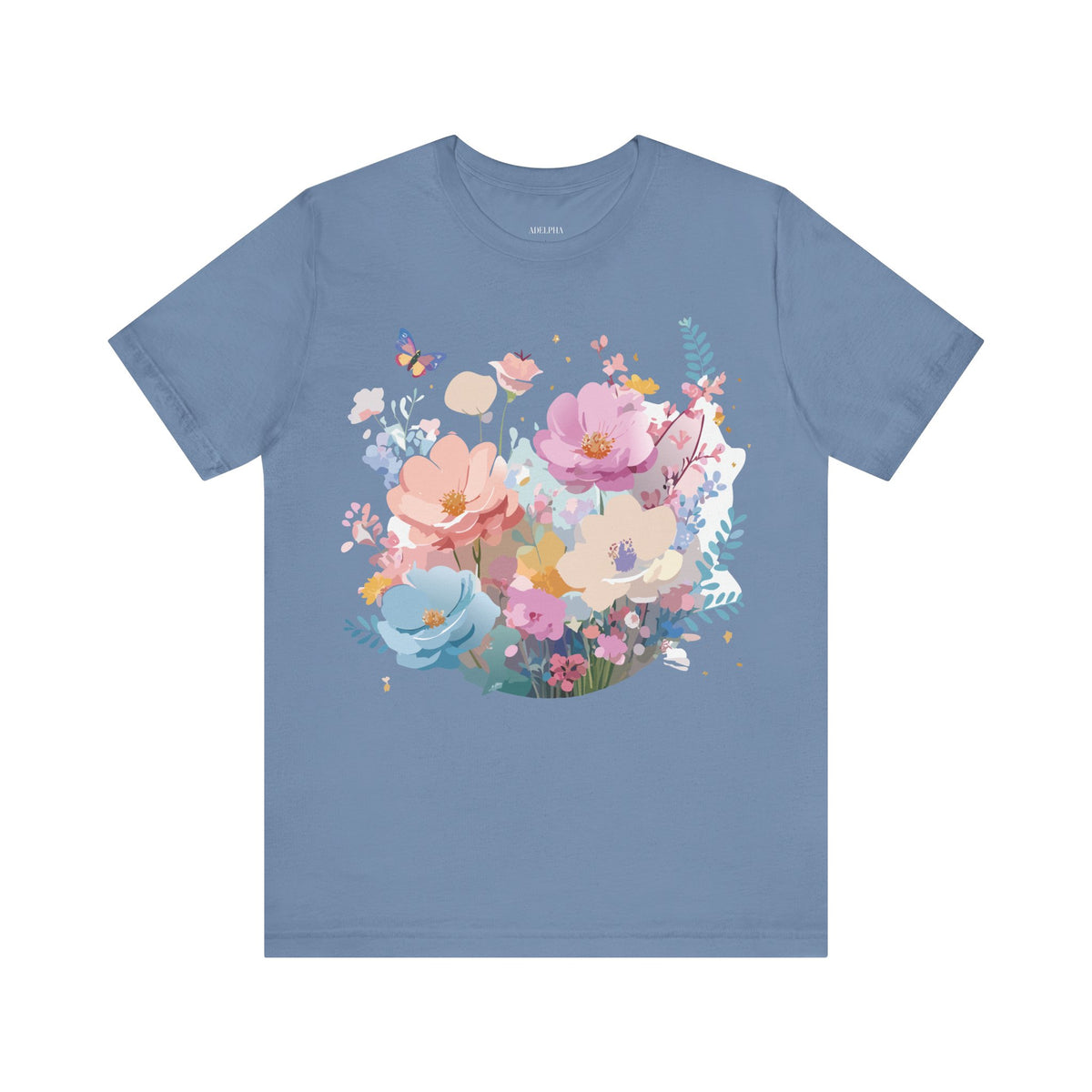 Floral Graphic Tee Shirt - Bella+Canvas Unisex 100 Cotton 44