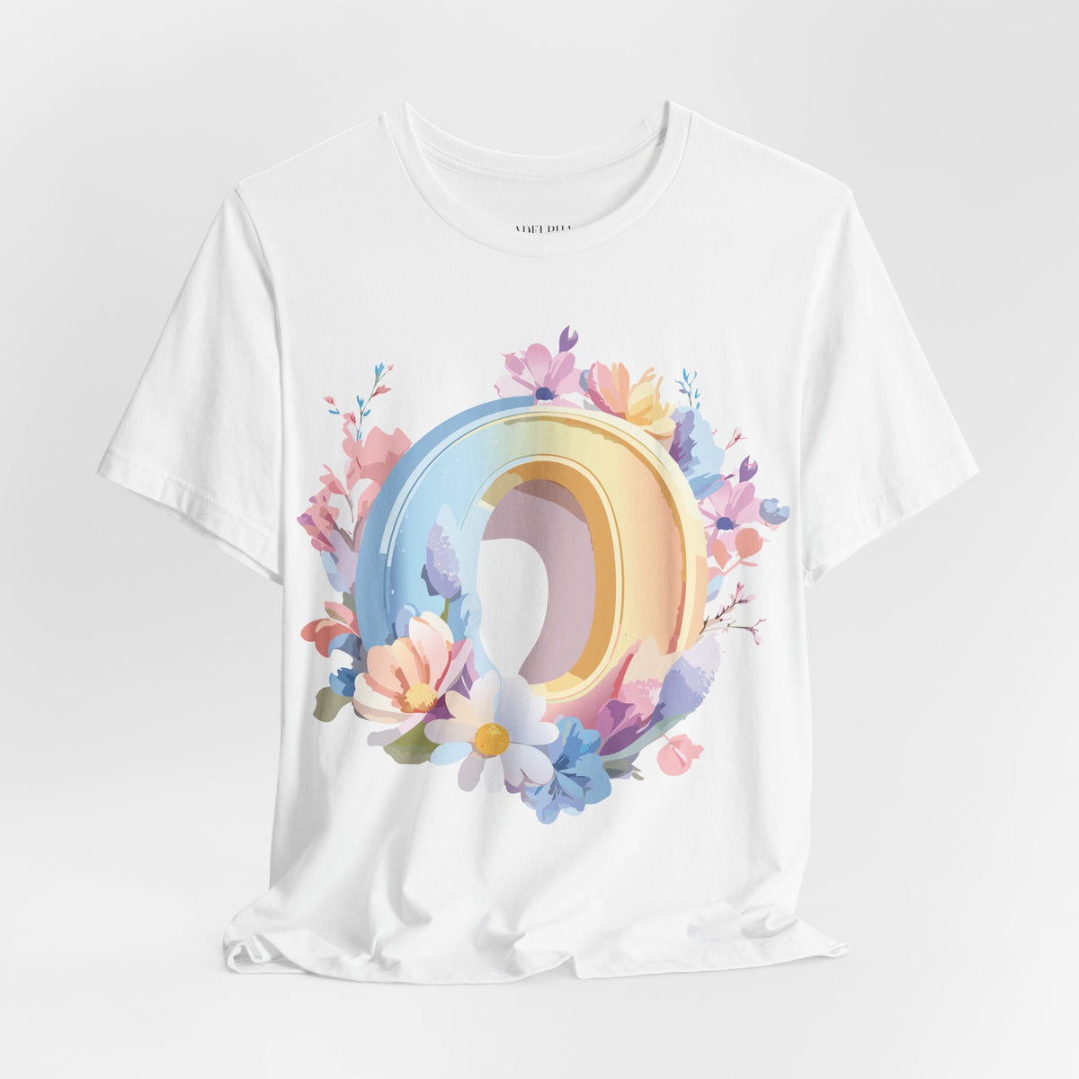 Letter O Graphic Unisex Cotton Bella+Canvas Tee with Art Letter Design