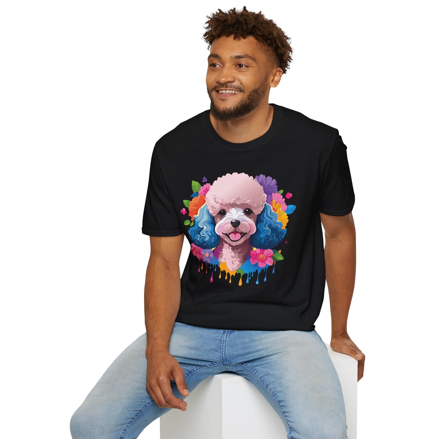 Unisex Dog Shirt Softstyle Tee 100 Percent Cotton Animal Print