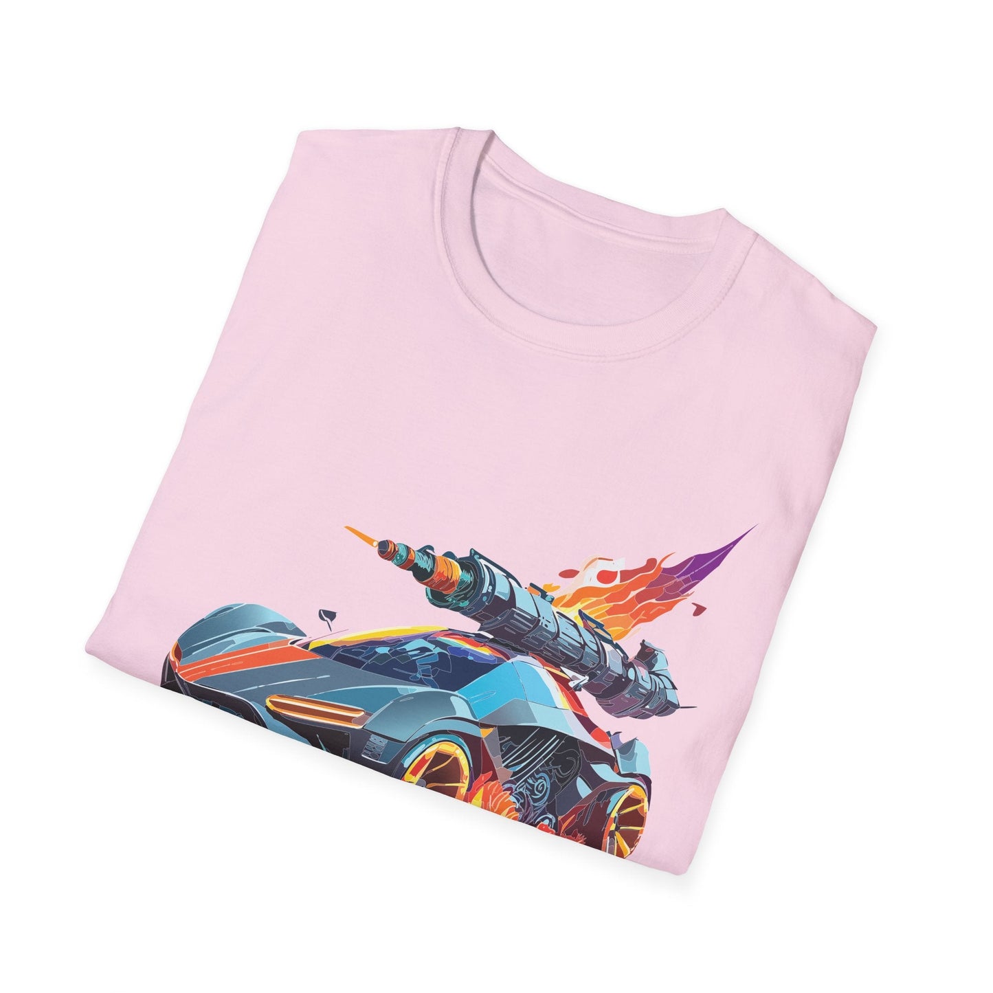 Car Graphic Unisex Cotto Softstyle Art Design with Hot Wheels Artwork Tee 5