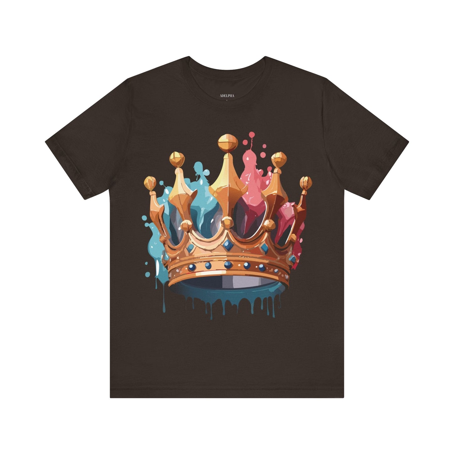 Adelpha Graphic Tee Crown Shirt Unisex Vintage Artwork Premium Casual Everyday Wear T Shirt
