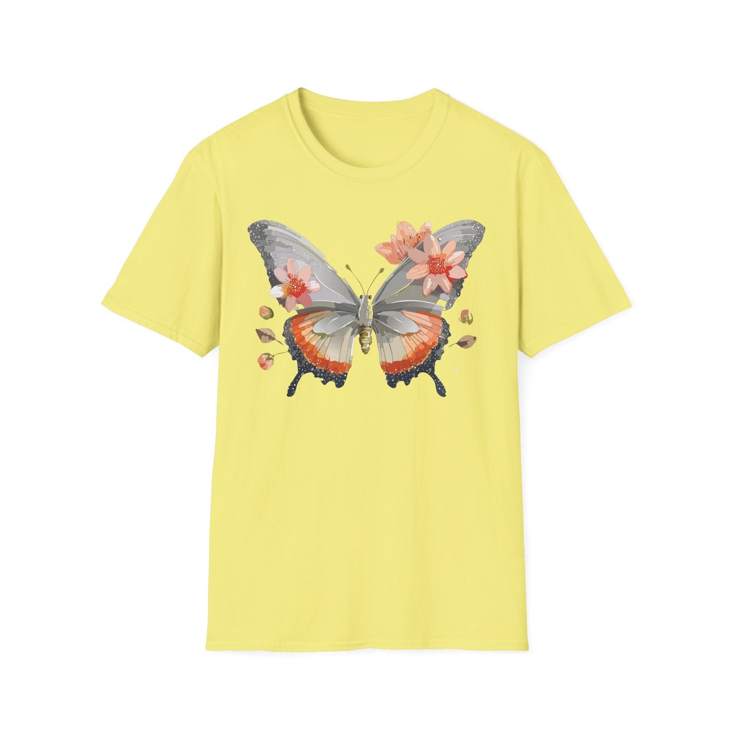 Monarch Butterfly T Shirt Unisex Softstyle Gildan 64000 100 Percent Ring Spun Cotton Tee