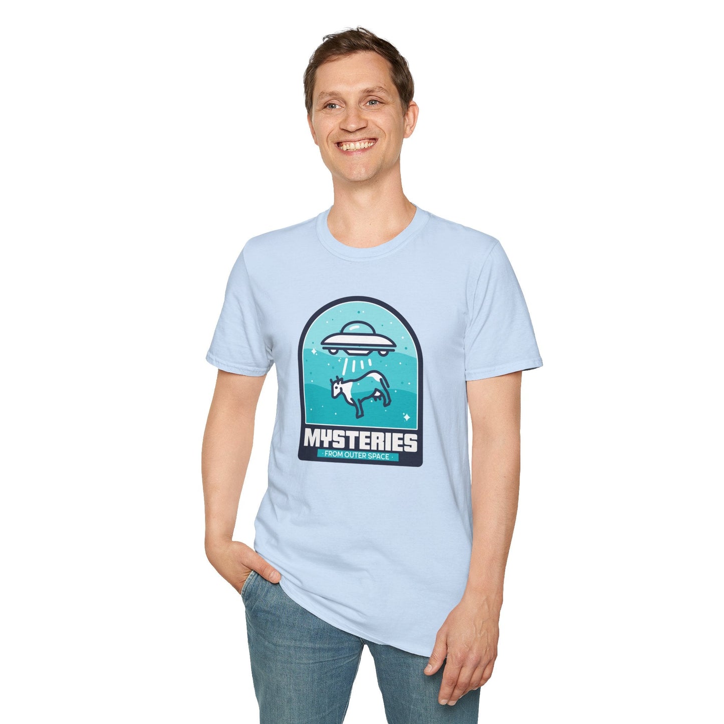 Mysteries UFO Abduction TShirt  Retro Alien Space Graphic Tee