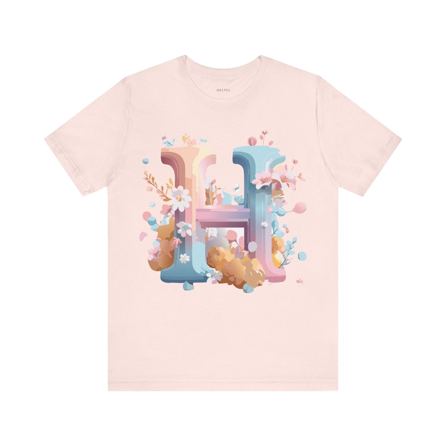 Letter H Graphic T Shirt Unisex Jersey Short Sleeve Tee By Adelpha Vintage Artwork