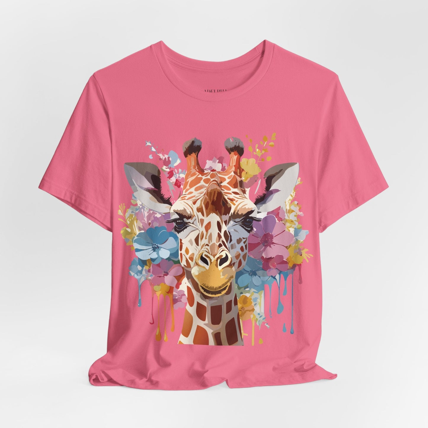 Adelpha Giraffe Graphic Tee Unisex Vintage Inspired Artwork Jersey Short Sleeve