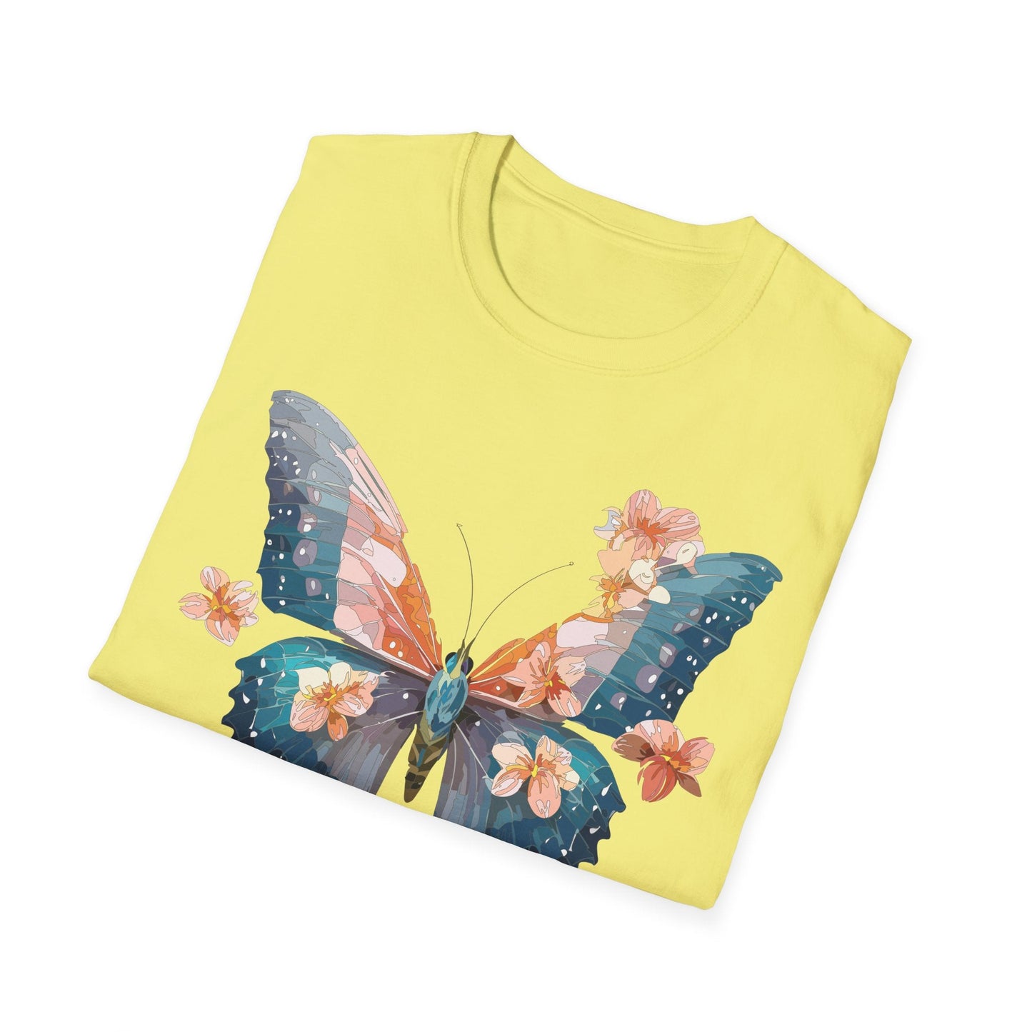 Butterfly Shirt Unisex T Shirt Monarch Print Gildan Softstyle 64000 Ring Spun Cotton Tee