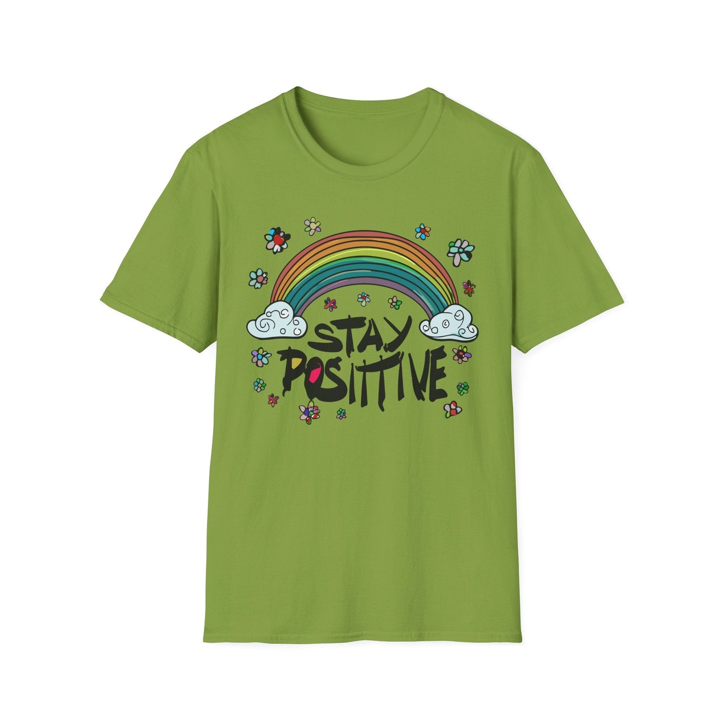 Positive Slogan T Shirt Unisex Softstyle Tee With Positive Words And Good Quotes Gildan 64000