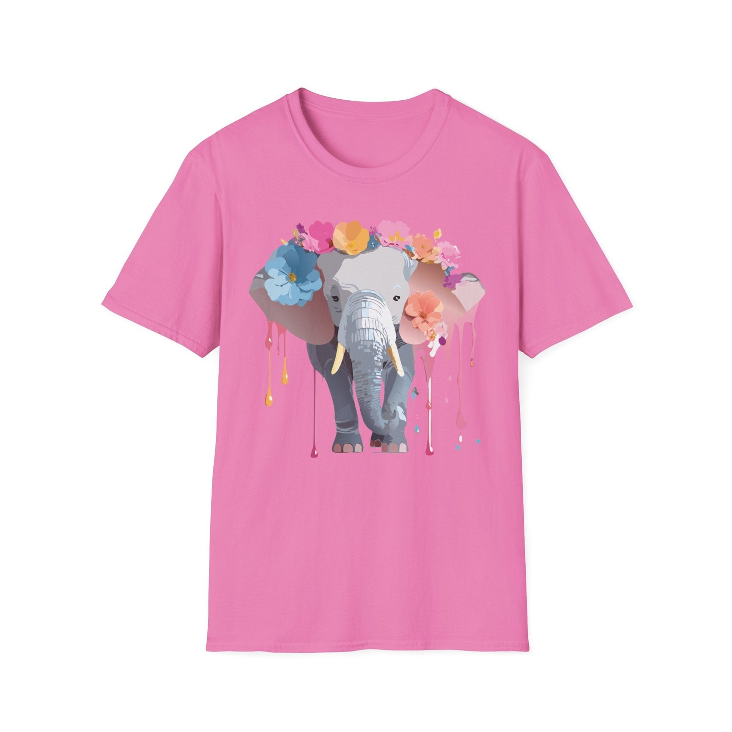 Elephant T Shirt Unisex Softstyle Gildan 64000 Elephant On T Shirt Animation Animals Tee