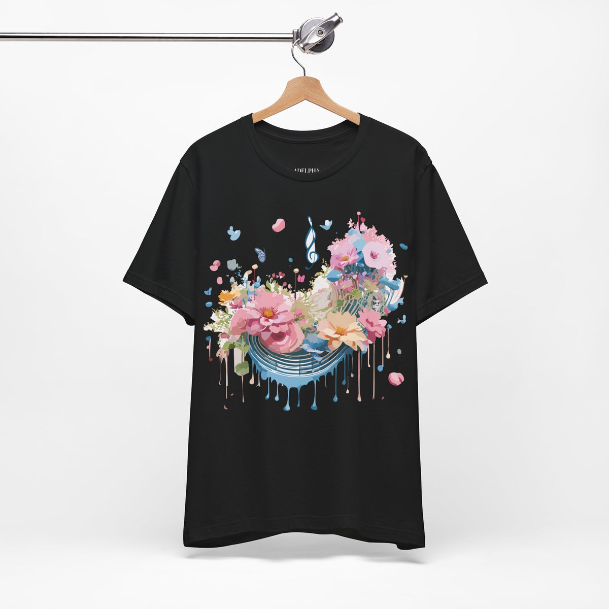 Music Graphic Unisex Cotton Bella+Canvas Tee with Art Design m88