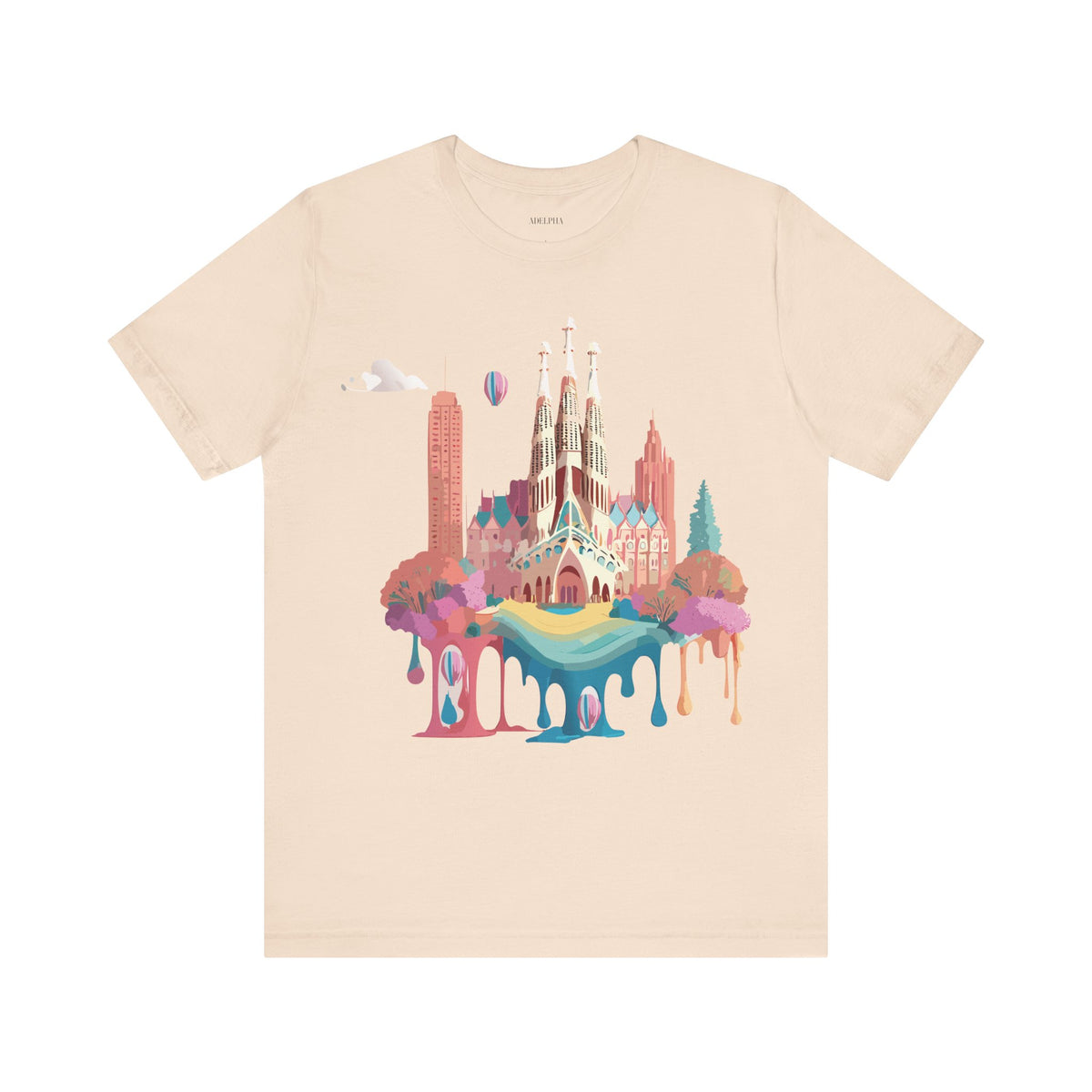 Graphic Unisex Cotton Bella+Canvas Tee Shirt with Barcelona