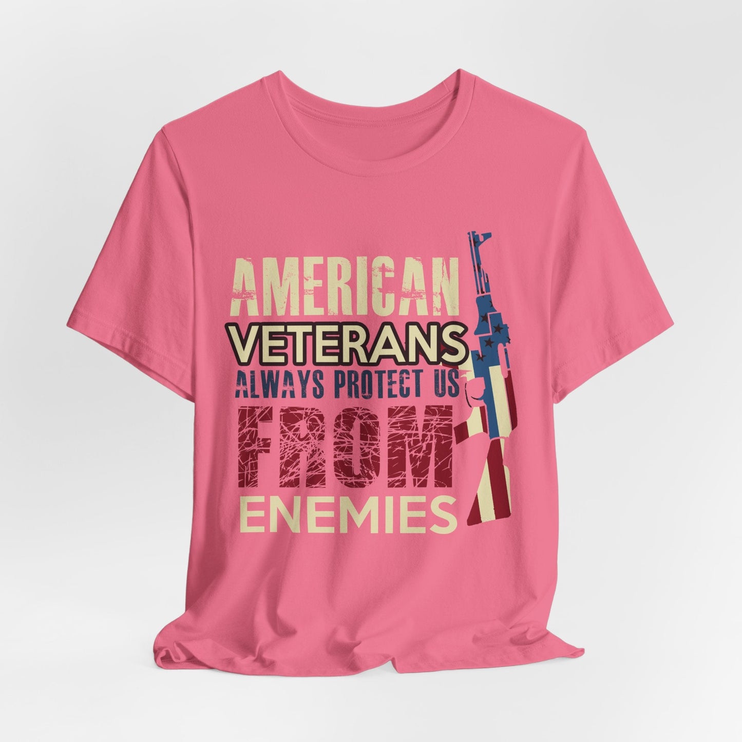 Army Veteran Patriotic Graphic Design Unisex Cotton T-Shirt v44