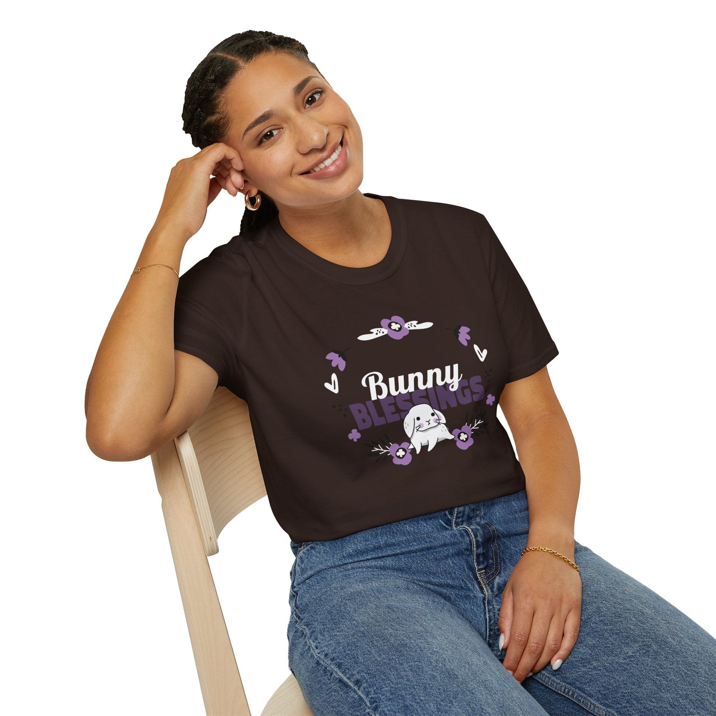 Easter Bunny T Shirt Unisex Gildan Softstyle 64000 Tee With Easter Signature Design