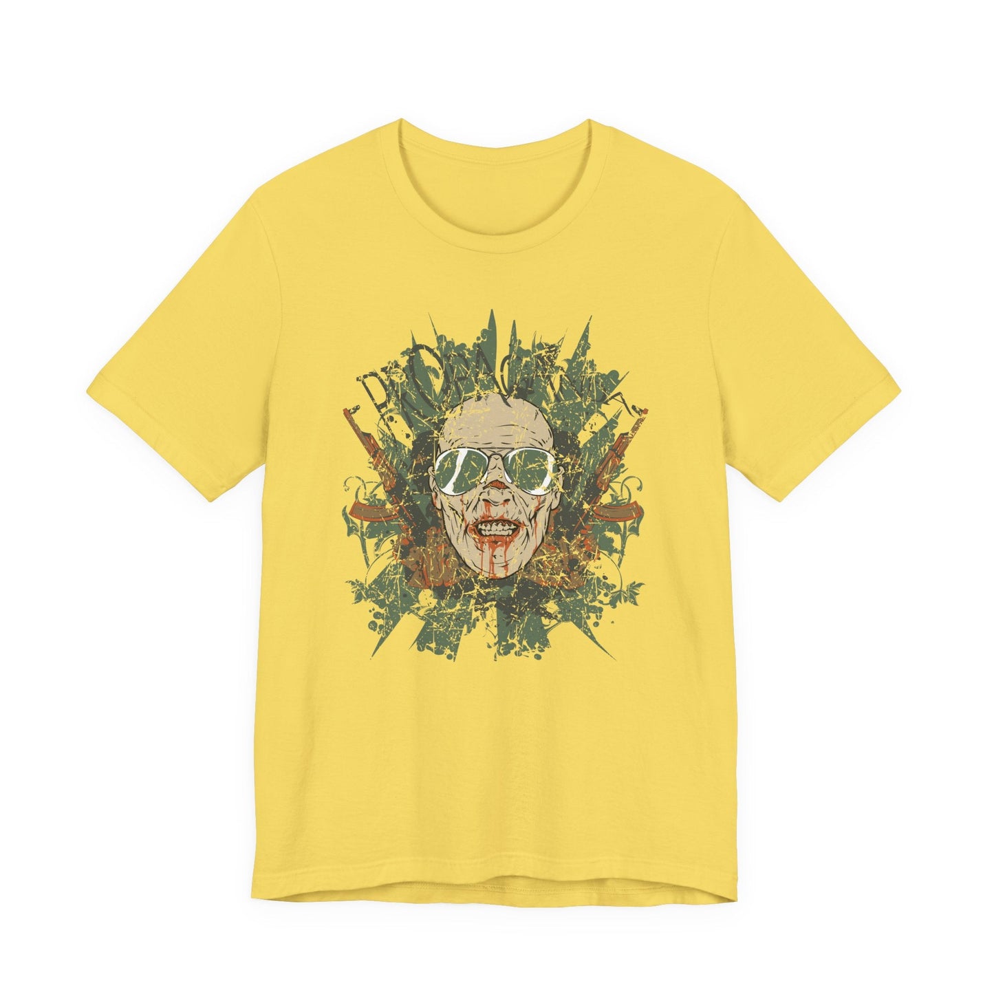 Retro Skull Floral Graphic Design Unisex Cotton T-Shirt G-2