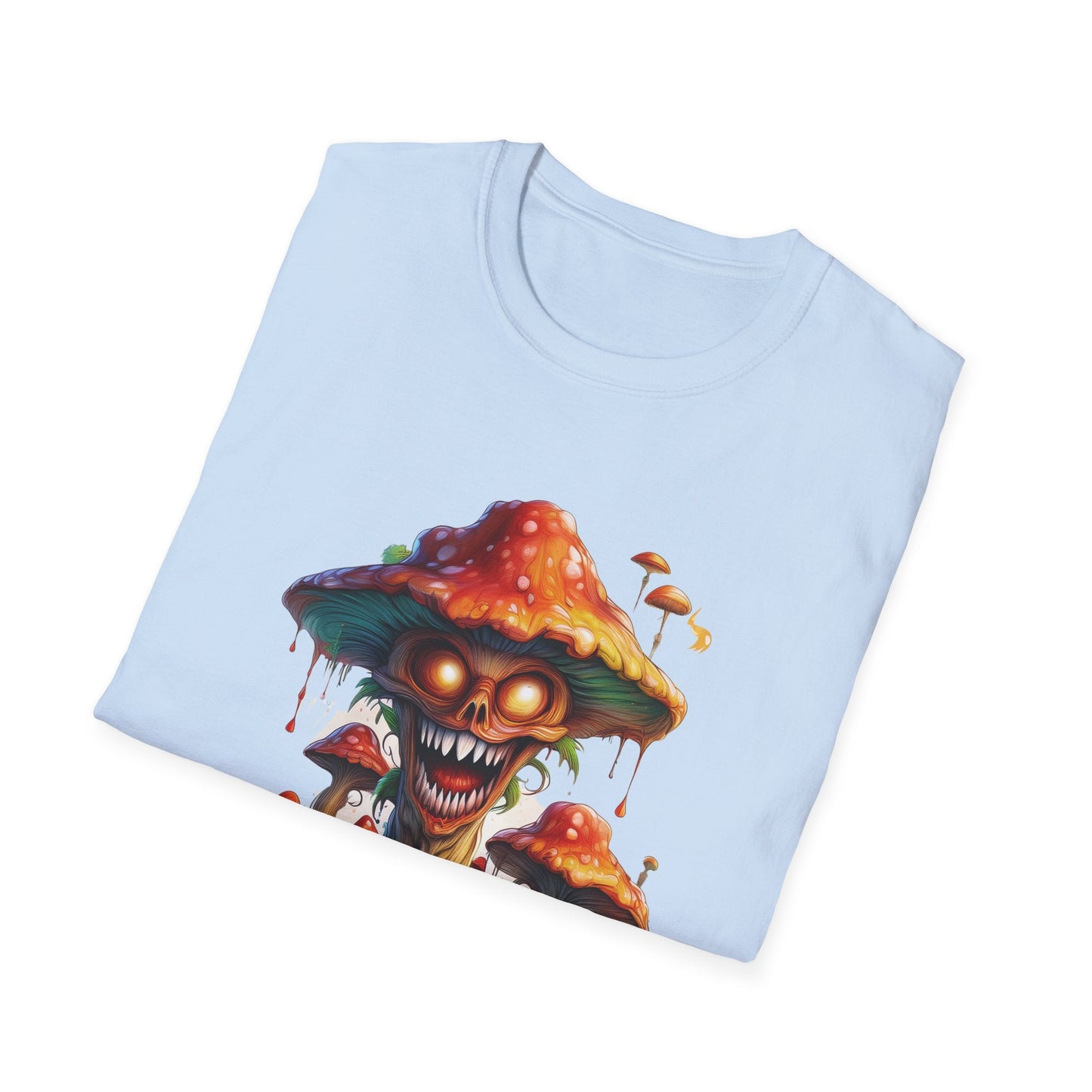 Mashroom Tee Shirt Unisex Softstyle 64000 100% Ring Spun Cotton with Funny Mushroom Artwork