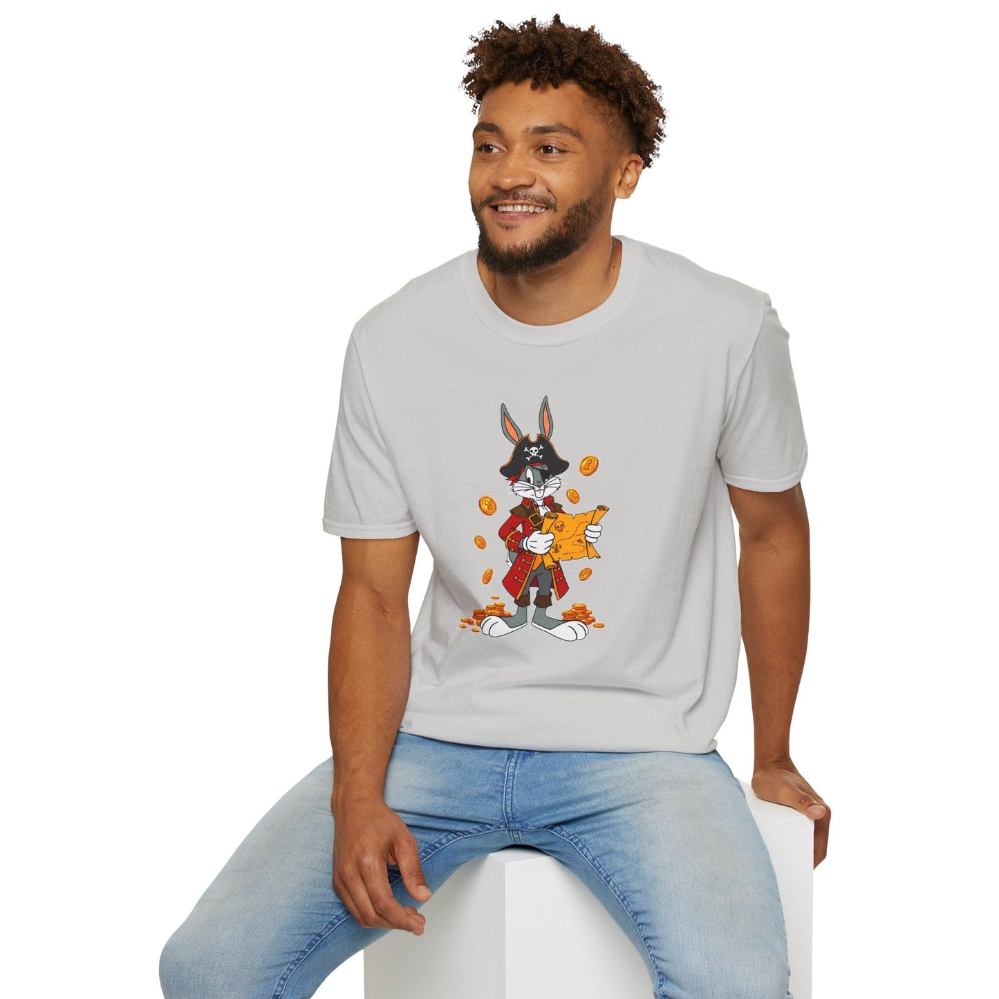 Bugs Bunny Cartoon T Shirt Unisex Gildan Softstyle 64000 Tee With Animated Artwork