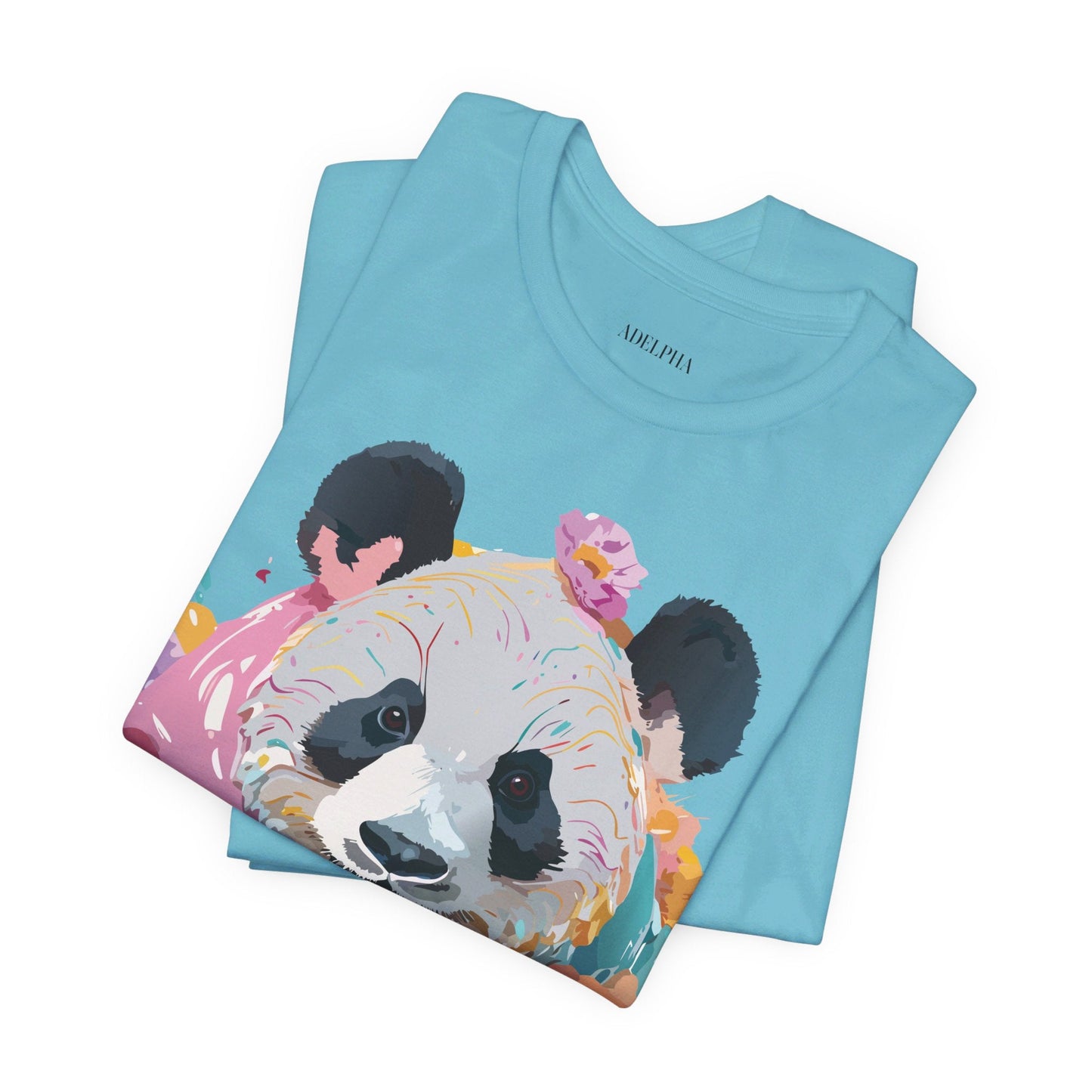 Panda Premium Graphic Tee Unisex Jersey Short Sleeve By Adelpha Vintage Inspired Artwork