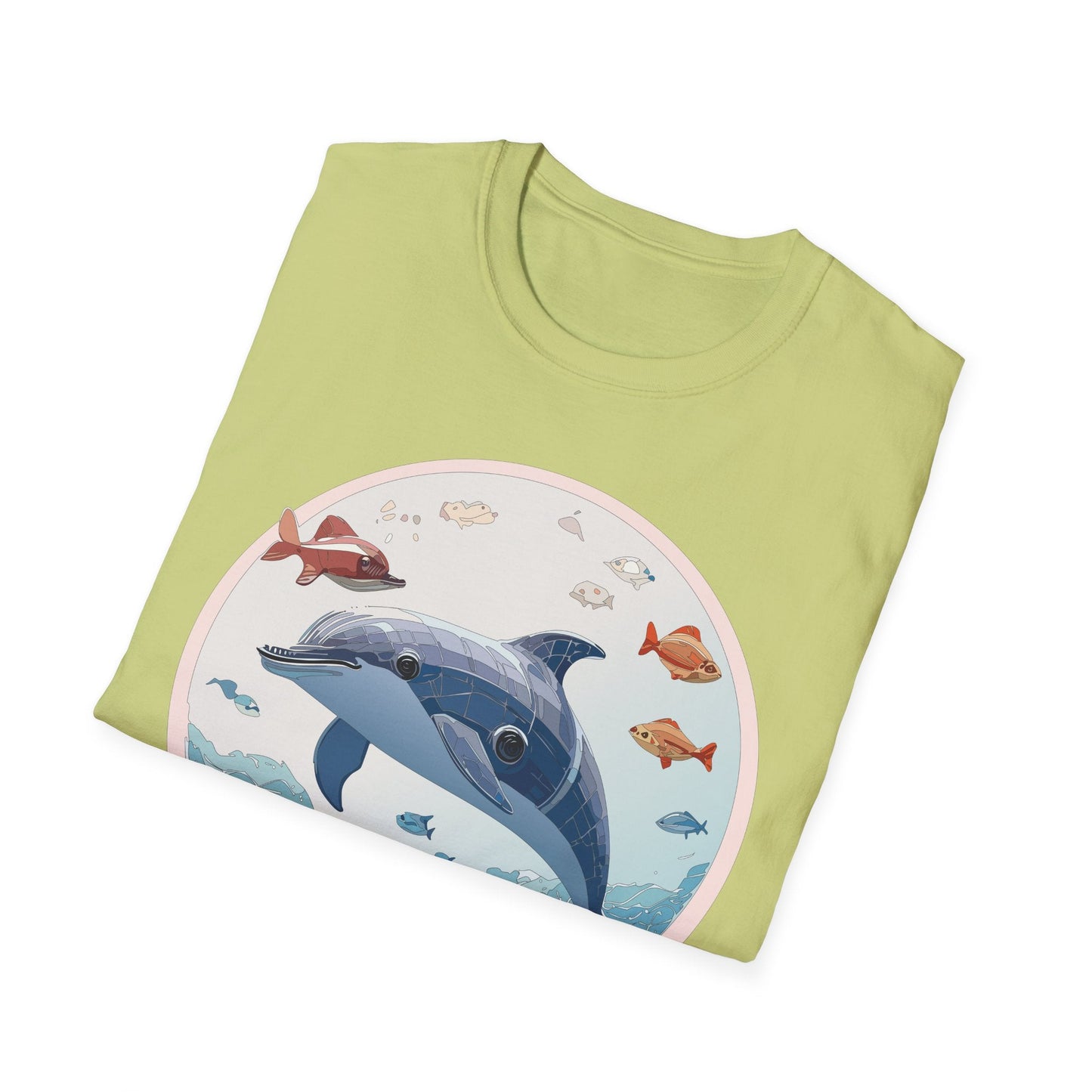 Dolphin Shirt Unisex Softstyle Tee One Hundred Percent Ring Spun Cotton Lightweight Comfort