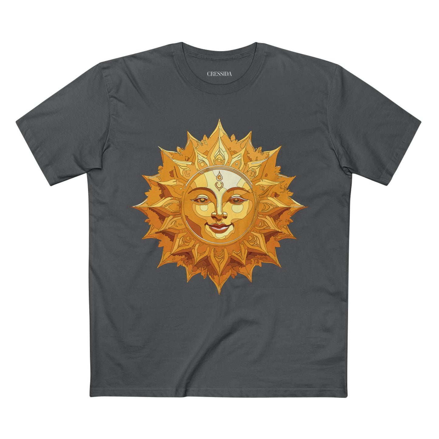 Gold Sun Graphic Unisex 100 Cotton T-Shirt with Golden Art Design 21