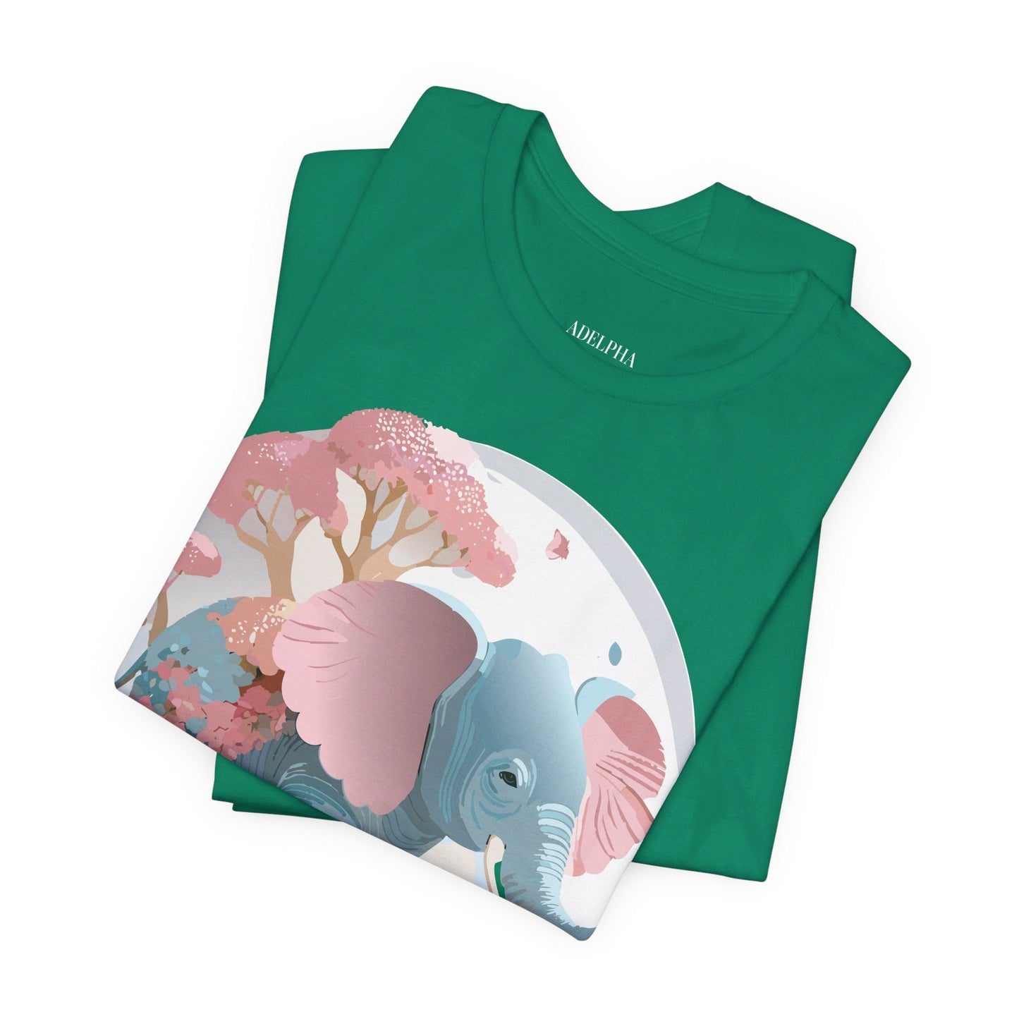 Adelpha Graphic Tee Unisex Vintage Inspired Artwork Elephant Short Sleeve Shirt Premium
