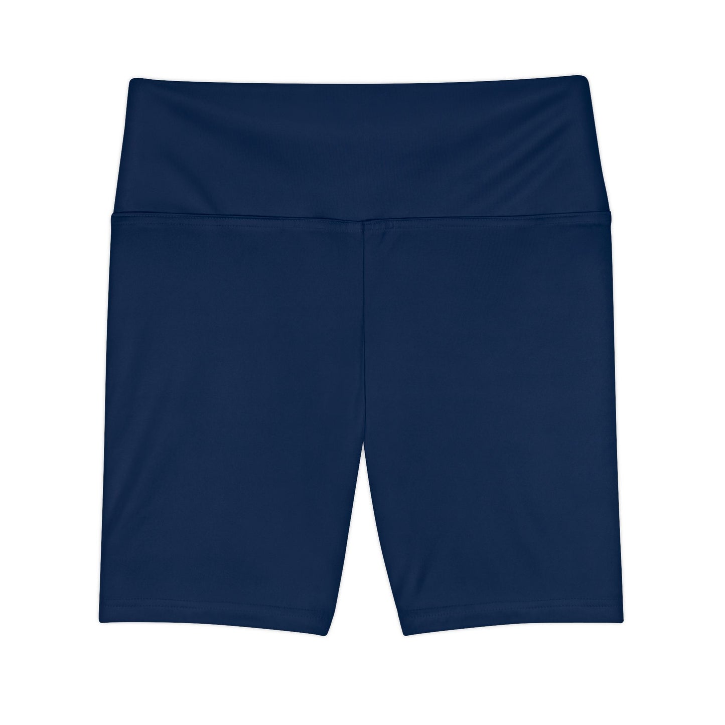 Prussian Blue Women's Workout Shorts — Solid High-Waist Biker Shorts for Exercise & Everyday Wear