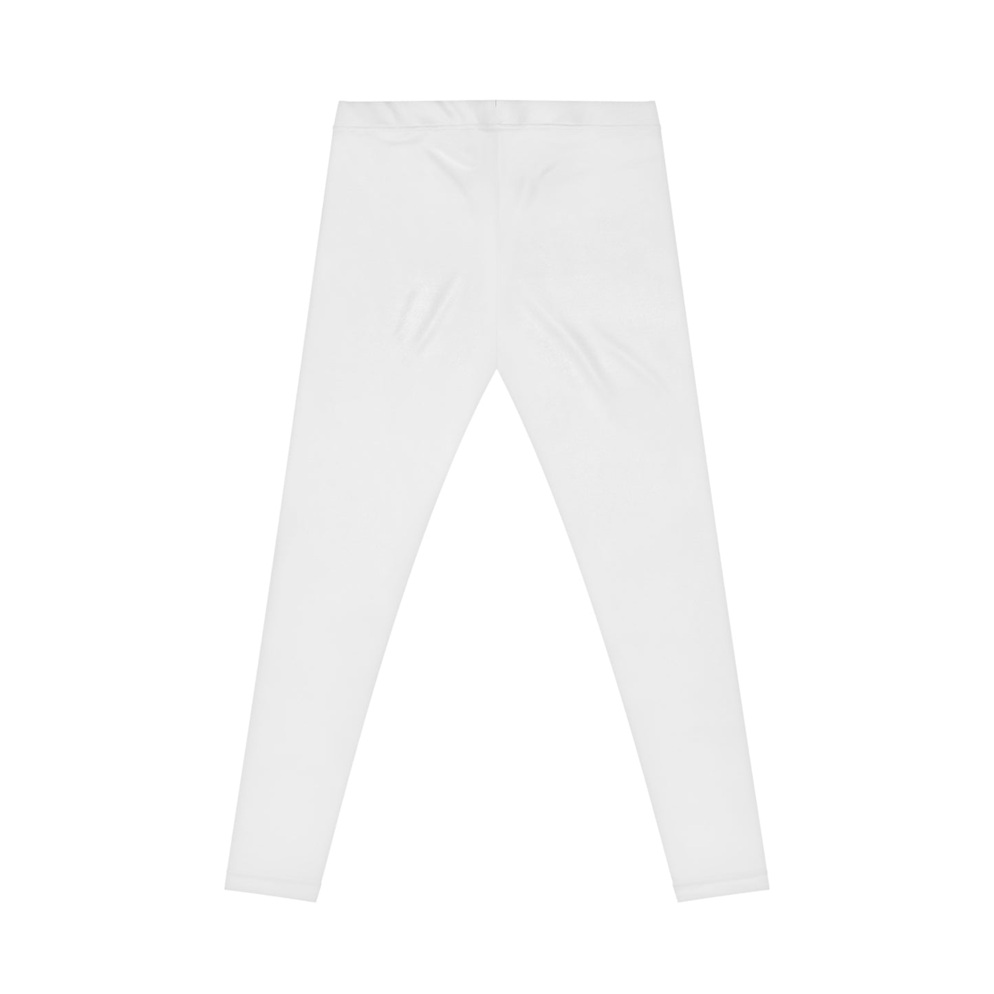 White Smoke Color Women's Poly-Span Casual Leggings Print Everyday Activewear Pants
