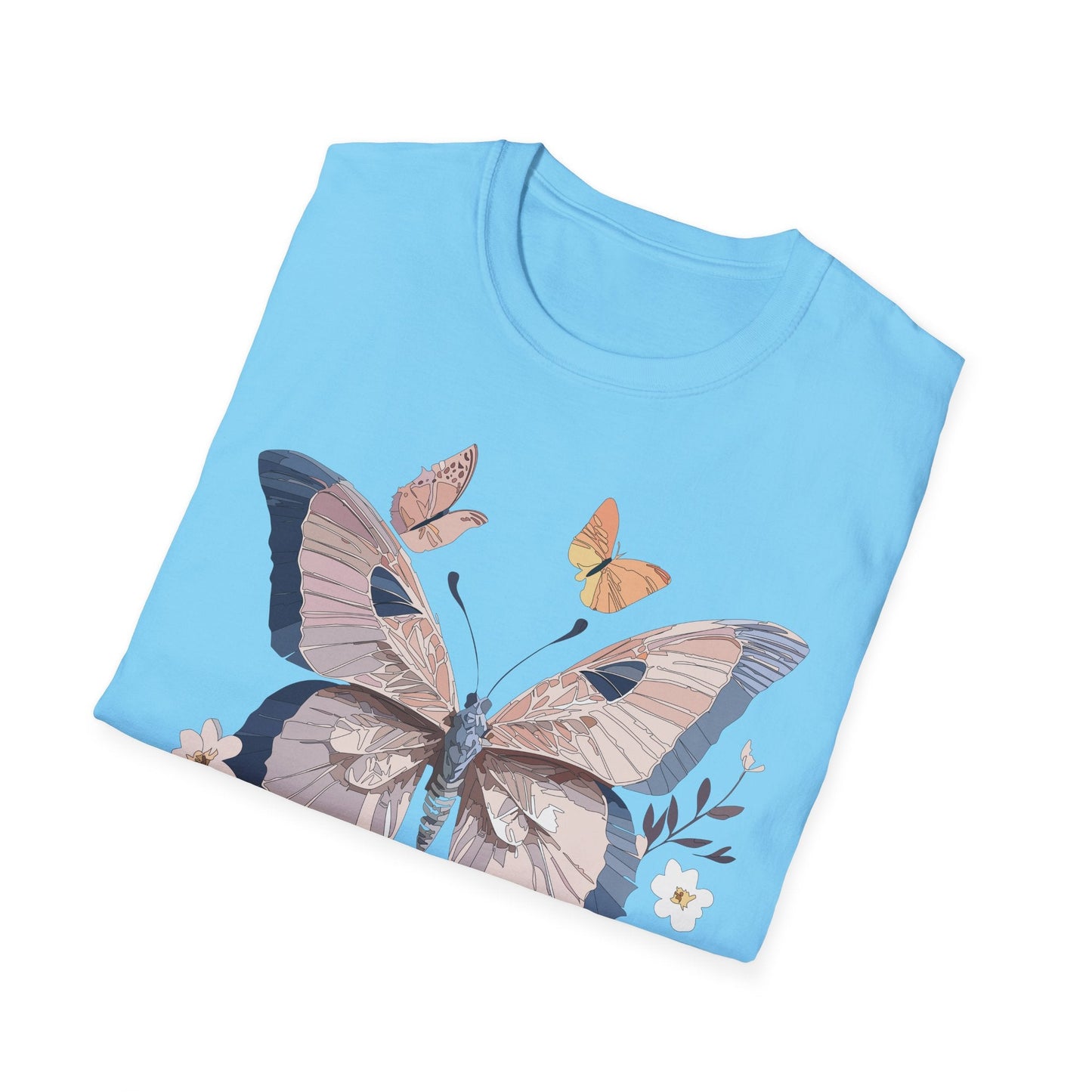 Butterfly Shirt Unisex T Shirt Monarch Print Gildan Softstyle 64000 Cotton Tee Quality