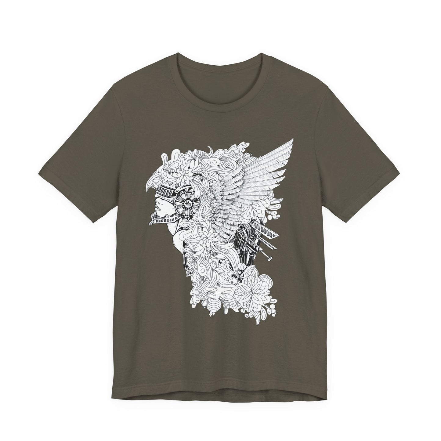 Eagle Illustration Graphic Unisex Cotton T-Shirt r26