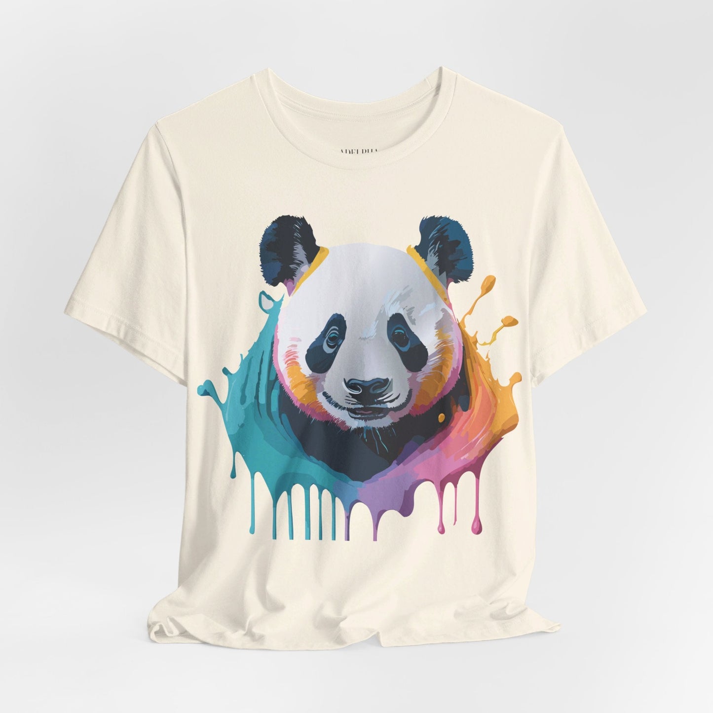 Panda Shirt Unisex Graphic Tee Vintage Inspired Art by Adelpha Premium Jersey Short Sleeve